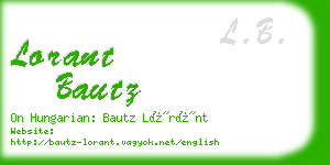 lorant bautz business card